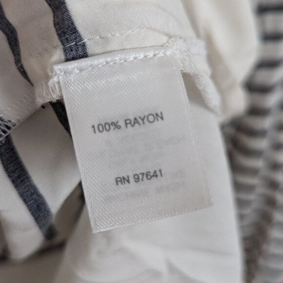 J.Jill | Navy Striped Colorblock Button-Front Shirt Size XS - Picture 6 of 7